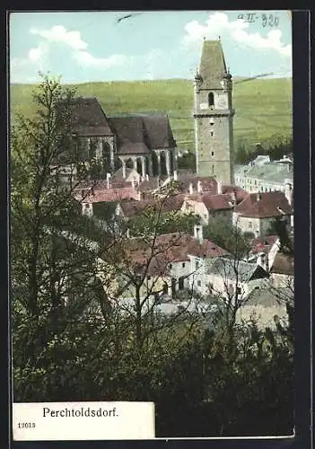 AK Perchtoldsdorf, Ortsansicht mit Kirche