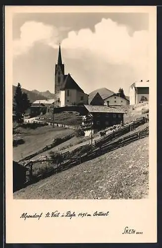 AK St. Veit i. Defr., Kirche im Ortsbild