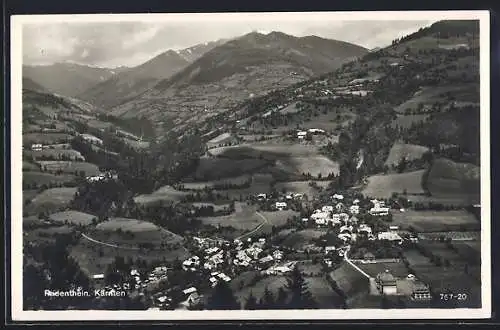 AK Radenthein /Kärnten, Gesamtansicht mit Bergpanorama aus der Vogelschau