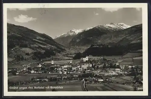 AK Gmünd, Totalansicht gegen das Maltatal mit Sonnenblick