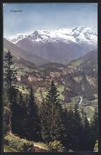 AK Badgastein, Gesamtansicht mit Umgebung aus der Vogelschau