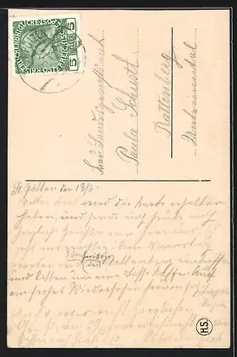 AK St. Pölten, Rathausplatz mit Franziskanerkirche