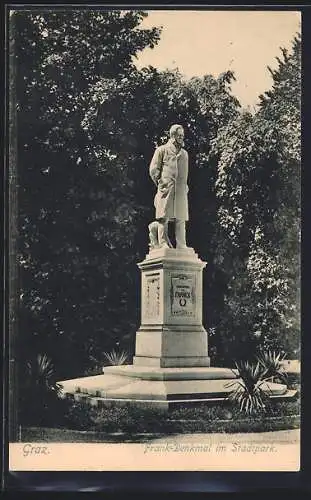 AK Graz, Franken-Denkmal im Stadtpark