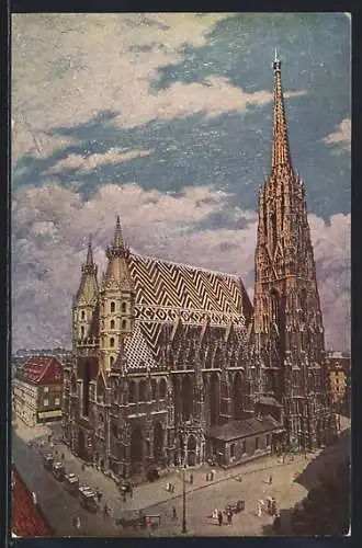 AK Wien, Stephanskirche, Aussenansicht