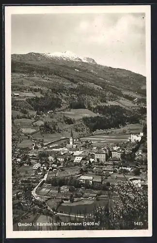 AK Gmünd i. Kärnten, Totalansicht mit dem Bartlmann