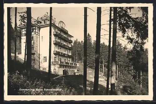 AK Semmering, Partie am Heim Sonnwendhof