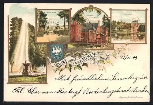 AK Arnhem, Kasteel Doorwerth, Rosendaal, Bronbeek, Eusebeussingel