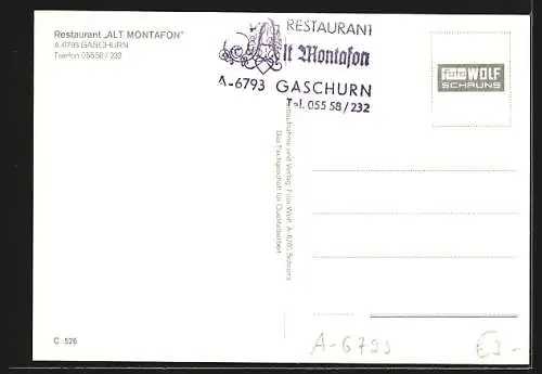 AK Gaschurn, Restaurant Alt Montafon