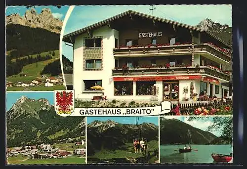 AK Grän in Tirol, Gasthaus-Andenkstube Braito, Ortsansicht, Seepartie