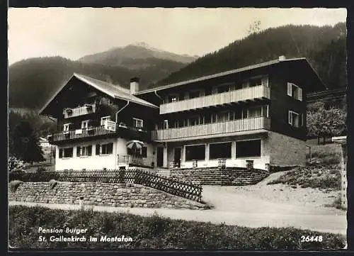 AK St. Gallenkirch im Montafon, Die Pension Burger