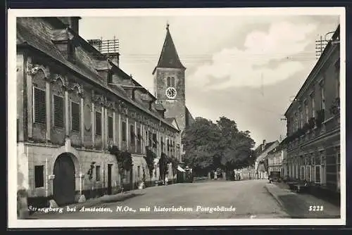 AK Strengberg bei Amstetten, Das historische Postgebäude