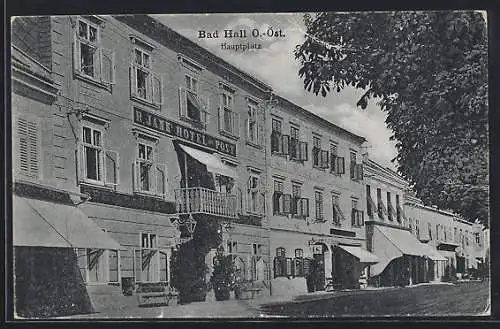 AK Bad Hall /O.-Öst., R. Jank`s Hotel zur Post am Hauptplatz