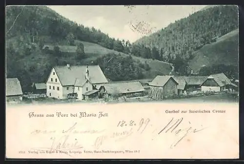 AK St. Aegyd am Neuwalde, Terz bei Maria Zell, Gasthof zur Steierischen Grenze