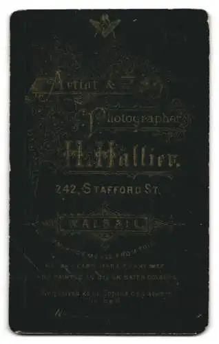 Fotografie H. Hallier, Walsall, Stafford St. 242, Porträt eines jungen Mannes