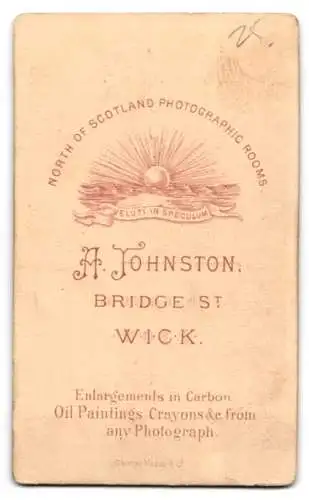 Fotografie Johnston, Wick, Bridge St, Porträt eines jungen Mannes