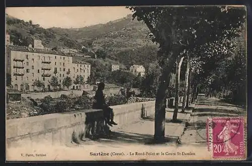 AK Sartène /Corse, Le Rond-Point et le Cours St-Damien