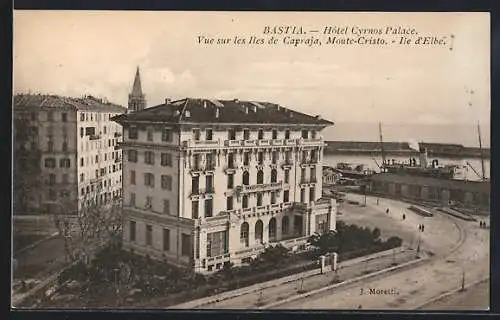 AK Bastia /Corse, Hotel Cyrnos Palace, Vue sur les Iles de Capraja, Monte-Cristo, Ile d`Elbe