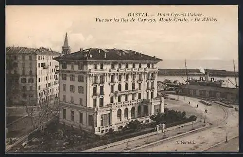 AK Bastia /Corse, Hotel Cyrnos Palace, Vue sur les Iles de Capraja, Monte-Cristo, Ile d`Elbe