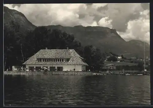 AK Kaltern, Neue Gaststätte Strandbad Kalterersee