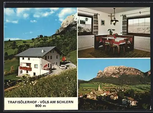 AK Völs am Schlern, Trafisölerhof, Innenansicht, Ortspanorama