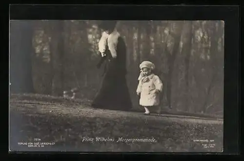 AK Prinz Wilhelm, Morgenpromenade des Kleinkinds