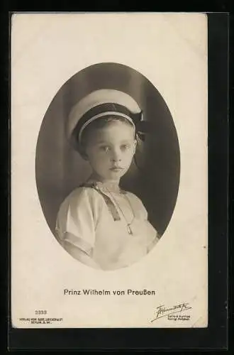 AK Portrait von Prinz Wilhelm von Preussen als Kind