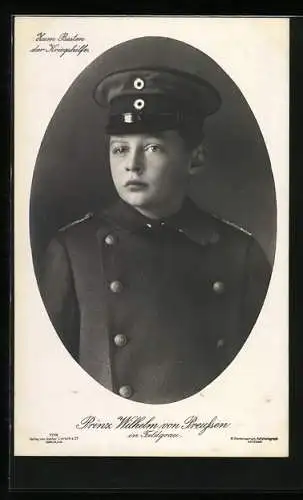 AK Prinz Wilhelm in eleganter Uniform