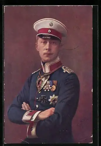 AK Portrait des Kronprinzen Wilhelm von Preussen als junger Mann