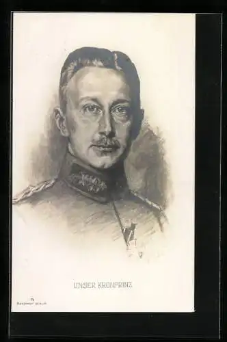 AK Kronprinz Wilhelm von Preussen mit Orden, Profilbild