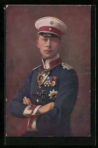 AK Portrait des Kronprinzen Wilhelm von Preussen als junger Mann