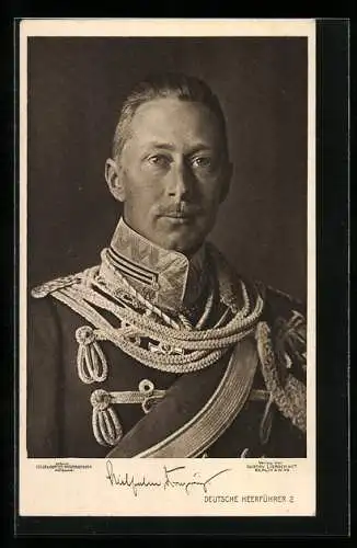 AK Deutsche Helden, Kronprinz Wilhelm von Preussen in Uniform