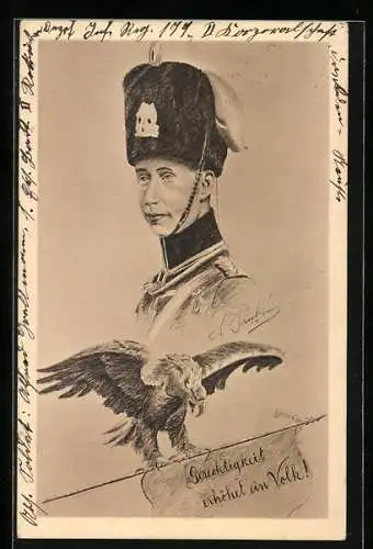 AK Kronprinz Wilhelm von Preussen in Uniform mit Adler