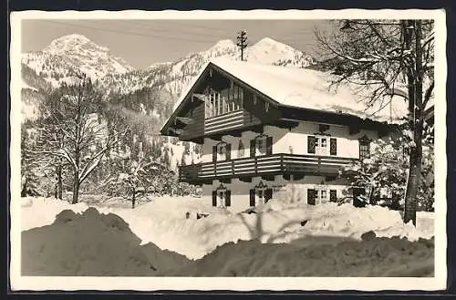 AK Bayrischzell, Pension Haus Antretter im Schnee