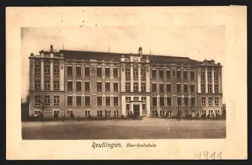 AK Reutlingen, Blick auf die Ober-Realschule