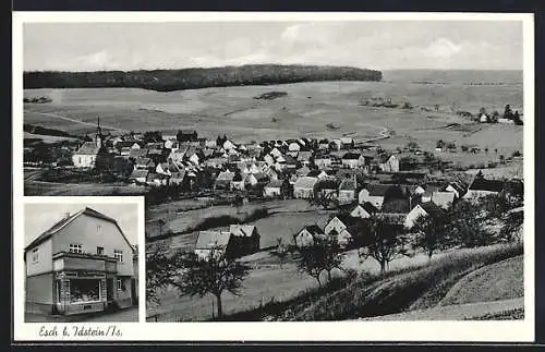 AK Esch / Taunus, Lebensmittelhaus Weiner und Gesamtansicht