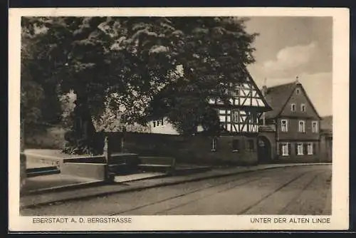 AK Eberstadt a. d. Bergstrasse, Unter der alten Linden