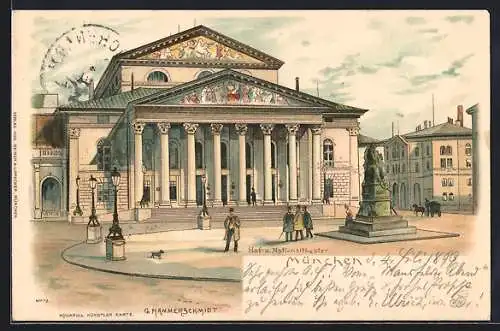Lithographie München, Hof-& Nationaltheater