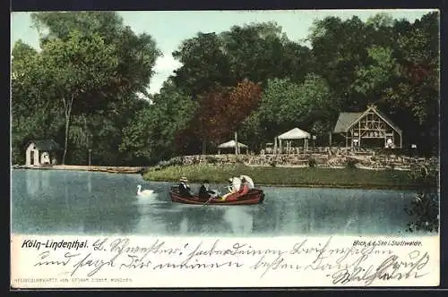 AK Köln-Lindenthal, Blick auf den See im Stadtwalde