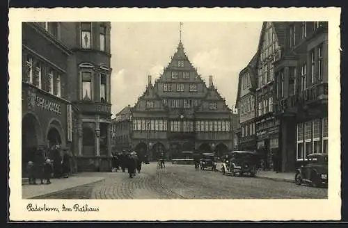 AK Paderborn, Am Rathaus, Sparkasse, Feinkostgeschäft