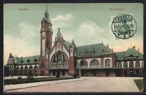 AK Crefeld, Partie am Hauptbahnhof