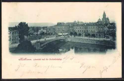 AK Heilbronn, Ortsansicht mit der Neckarbrücke