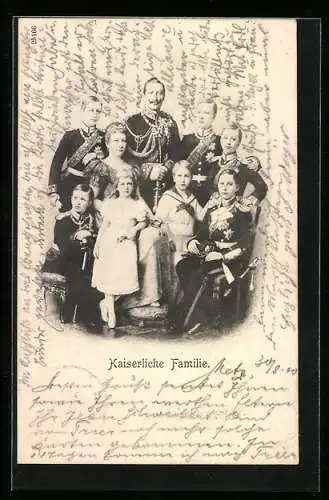 AK Die Kaiserliche Familie von Preussen im Sonntagsstaat
