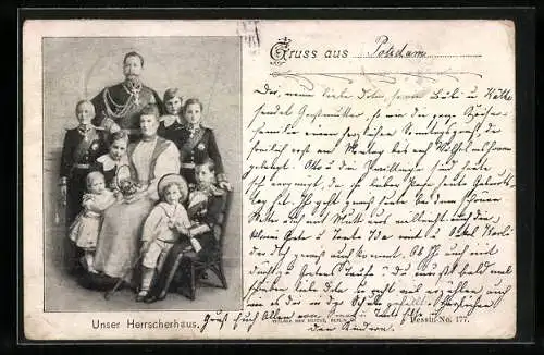 AK Unser Herrscherhaus, Die Kaiserfamilie von Preussen