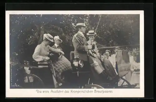 AK Ausfahrt des Kronprinzenpaares. Kronprinz Wilhelm von Preussen