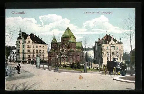 AK Chemnitz, Luisenhaus und Synagoge