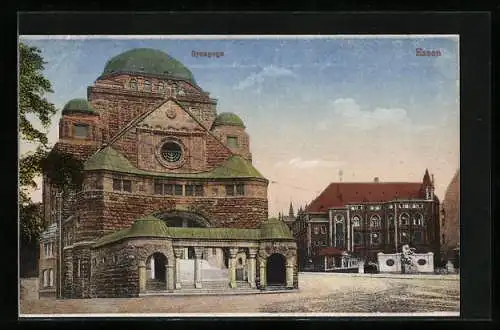 AK Essen, Ansicht der Synagoge