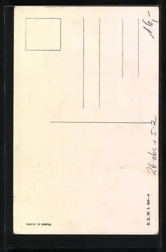 Künstler-AK Brüder Kohn (B.K.W.I) Nr.683-3: Zwei Damen spazieren bei kräftigem Wind