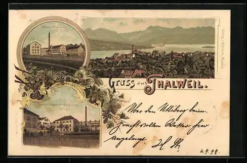 Lithographie Thalweil, Fabrik von Heer u. Co., Fabrik von Schwarzenbach u. Cie.