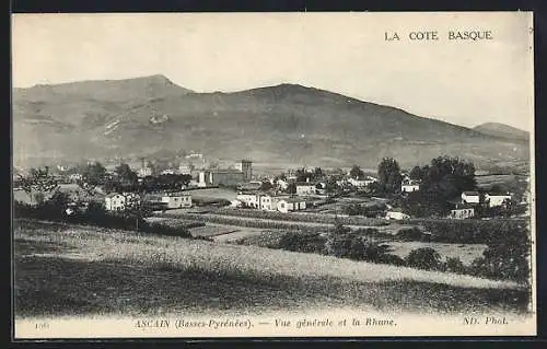 AK Ascain /Basses-Pyrénées, Vue generale et la Rhune