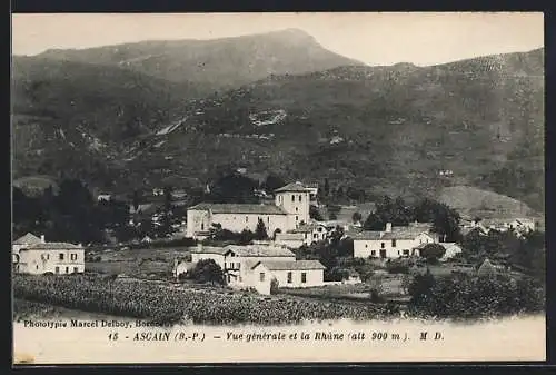 AK Ascain /Basses-Pyrénées, Vue generale et la Rhune